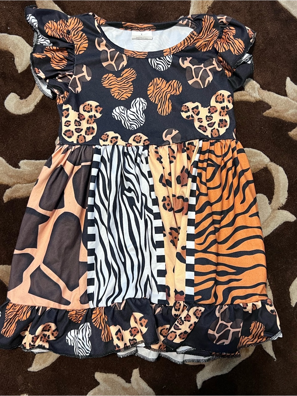 Worn once! Girls' Disney Animal Print  Dress • animal kingdom safari